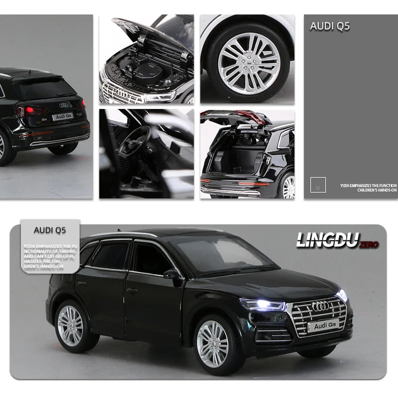 1:32 AUDI Q5 SUV Alloy Car Model Diecast & Toy Vehicles Metal Toy Car Model High Simulation Sound Light Collection Kids Toy Gift