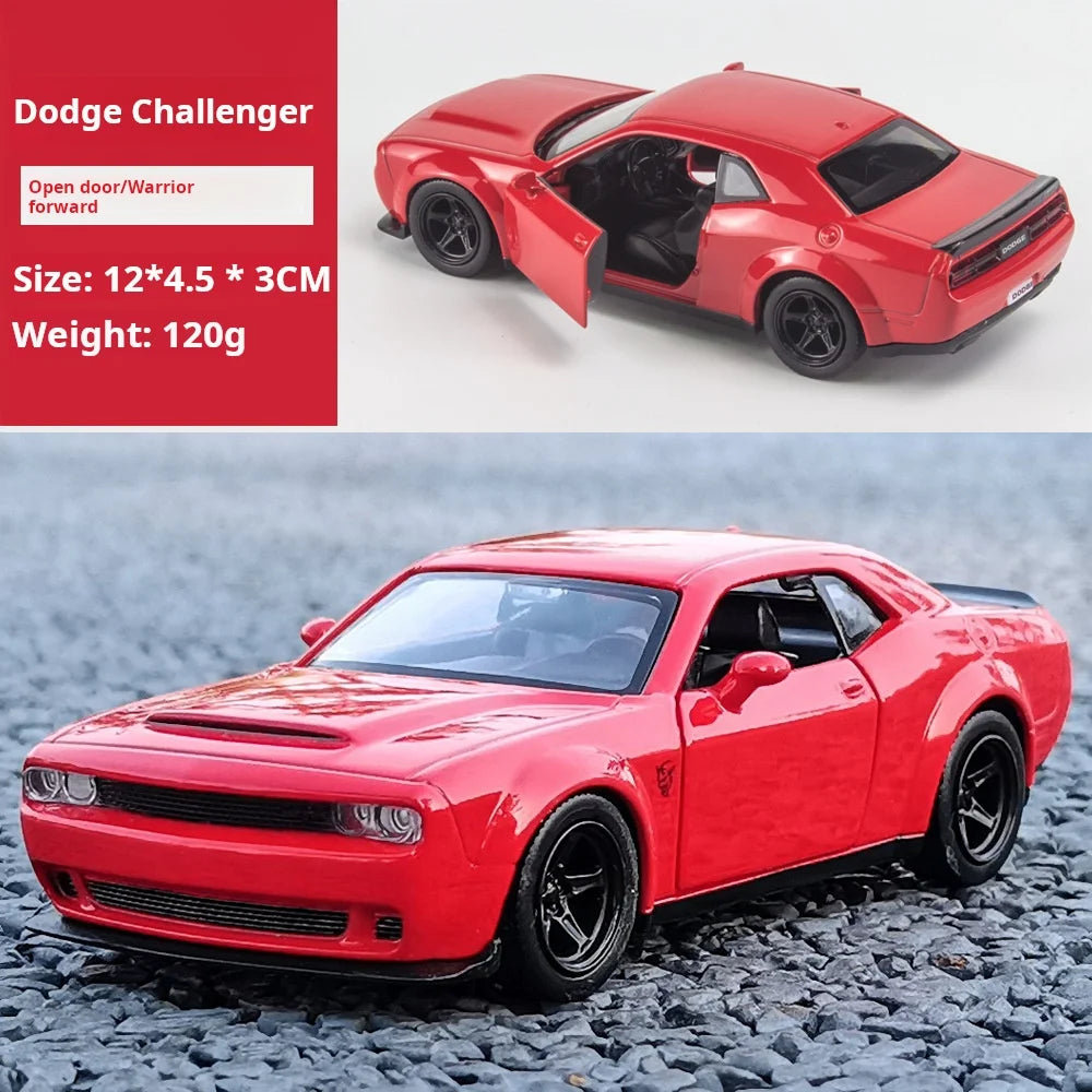1:32 Simulation 1970 Dodge Charger Alloy Sports Car Model Sound Light Pull Back Luxury Car Children's Toy Gift Ornaments