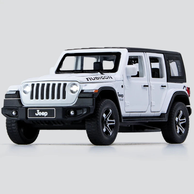1:32 Jeeps Wrangler Rubicon Alloy Car Model Diecasts Metal Off-road Vehicles Car Model Simulation Sound and Light Kids Toys Gift