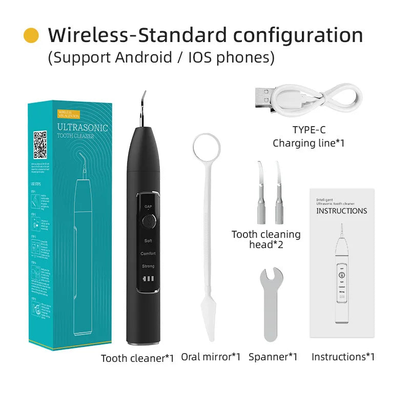 Xiaomi Visual Ultrasonic Dental Calculus Remover Teeth Plaque Scaler Stain Clean Electric Tooth Stone Removal Tartar Eliminator