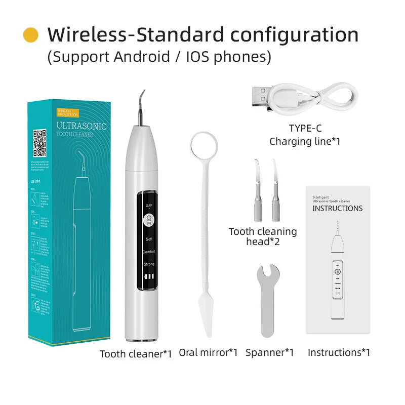 Xiaomi Visual Ultrasonic Dental Calculus Remover Teeth Plaque Scaler Stain Clean Electric Tooth Stone Removal Tartar Eliminator