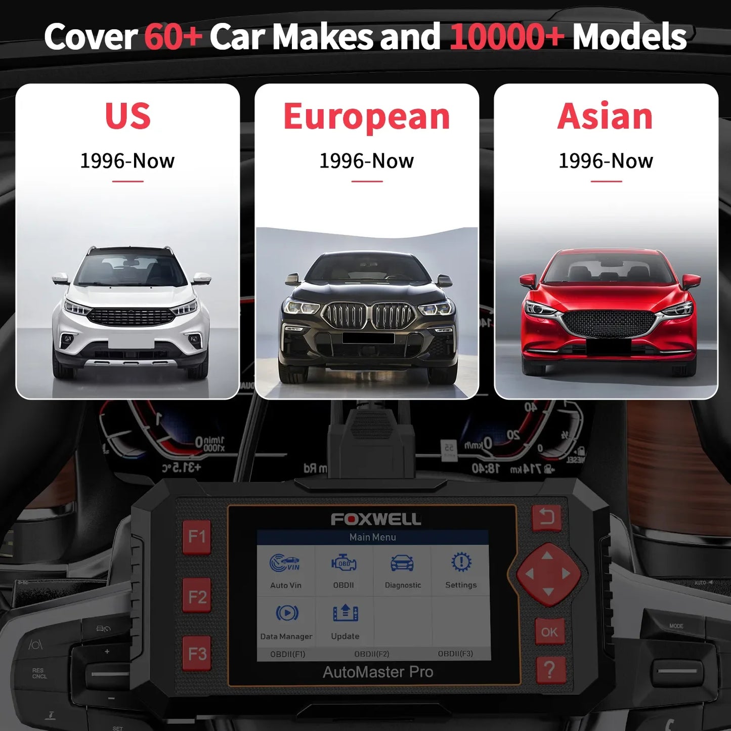 FOXWELL NT604 Elite Wireless OBD2 Scanner Engine ABS SRS Transmission Diagnostic Tools Automotive Scanner OBD 2 Code Reader
