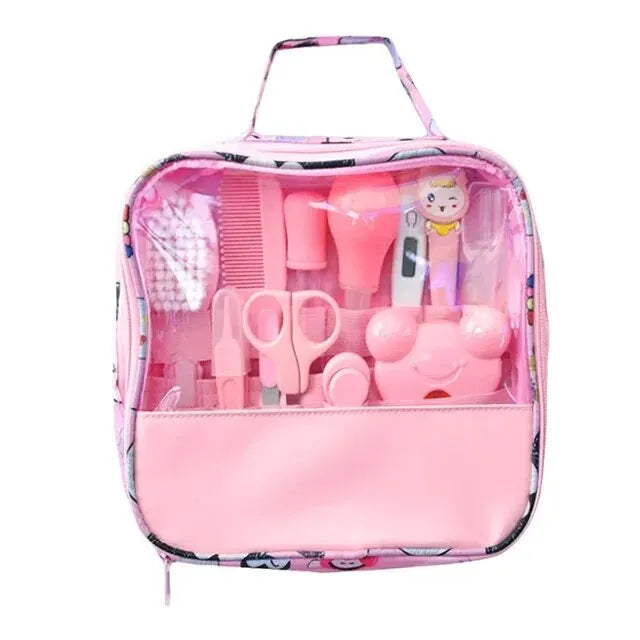 Baby Care Kit 13Pcs Baby Hygiene Kit Items Newborn Nail Hair Health Care Thermometer Grooming Brush Clipper Scissor Toiletries