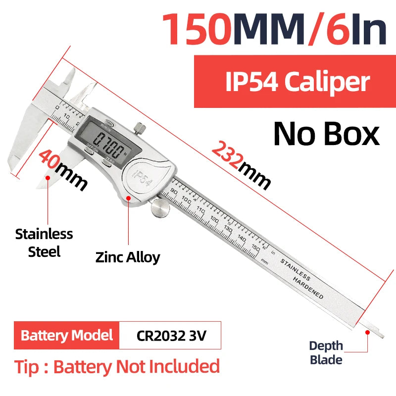 Metal Caliper Digital Pachometer Professional Vernier Caliber Measuring Tools Woodworking Thickness Gauge Depth Electronic Ruler