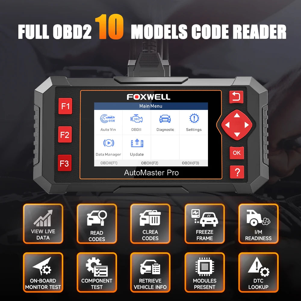 FOXWELL NT604 Elite Wireless OBD2 Scanner Engine ABS SRS Transmission Diagnostic Tools Automotive Scanner OBD 2 Code Reader
