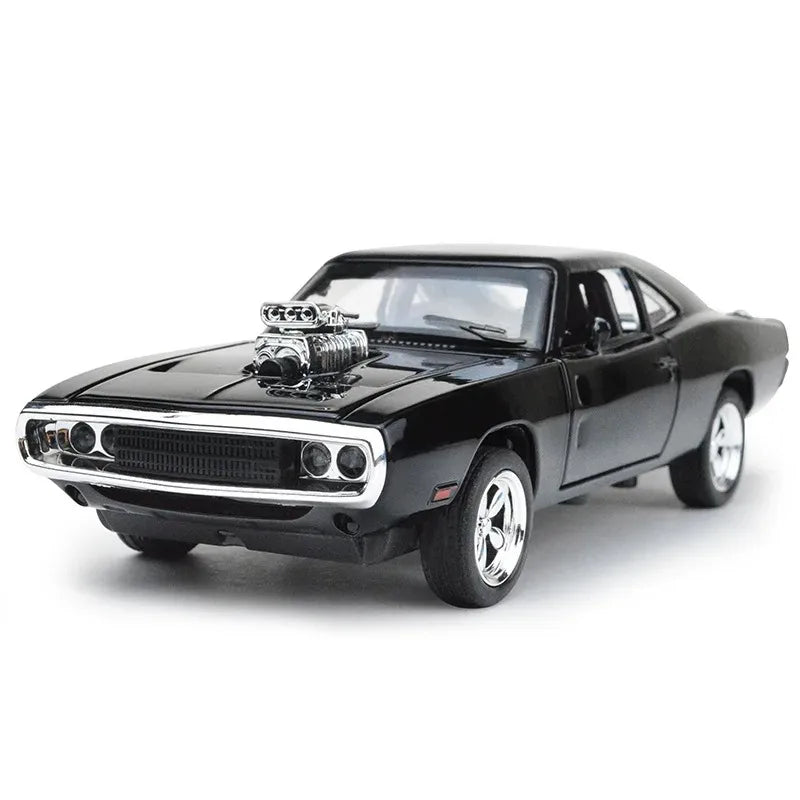 1:32 Simulation 1970 Dodge Charger Alloy Sports Car Model Sound Light Pull Back Luxury Car Children's Toy Gift Ornaments
