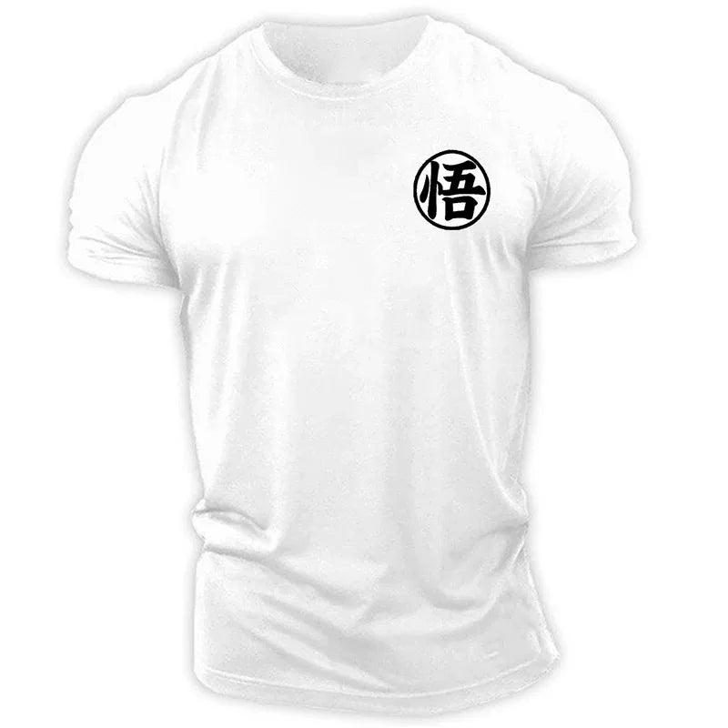 Workout Men's Gym T-Shirt Goku Print Short Sleeves T-Shirt Summer Casual Tee Streetwear Men's O-neck Sweatshirt Women's Clothing