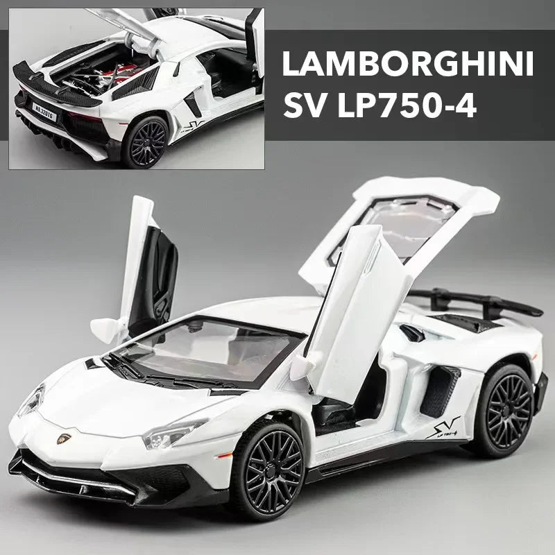 1:32 Lamborghinis SV LP750-4 Alloy Sports Car Model Diecast & Toy Metal Vehicle Simulation Car Model Collection Children's Gifts