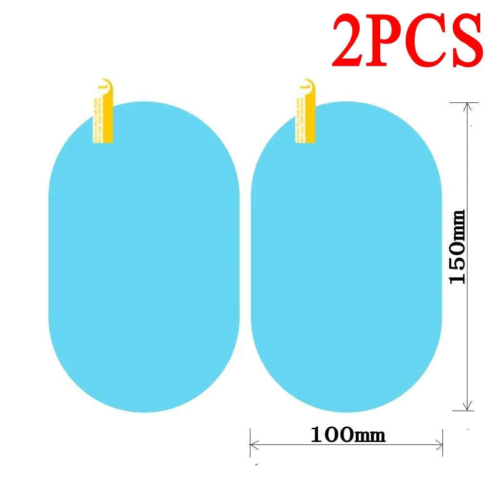 2Pcs Car Rearview Mirror Rainproof Films Stickers Auto Rainy Safety Driving Anti Fog Waterproof Protective Film Accessories