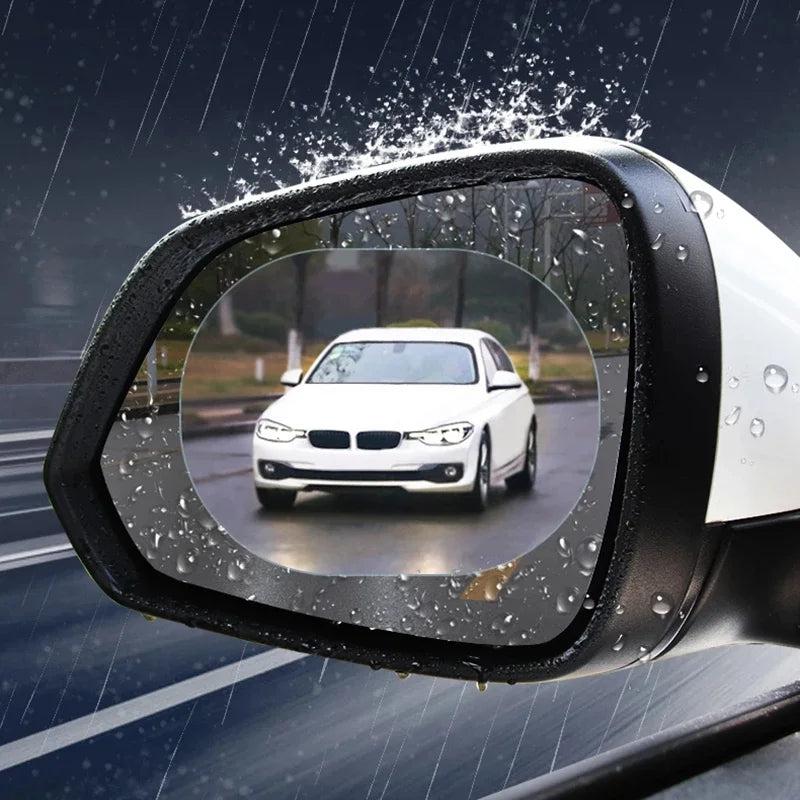 2Pcs Car Rearview Mirror Rainproof Films Stickers Auto Rainy Safety Driving Anti Fog Waterproof Protective Film Accessories