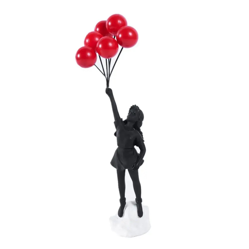 Resin Banksy Figurines for Interior Flower Thrower Statue Sculpture Home Desktop Decor Art Collection Objects