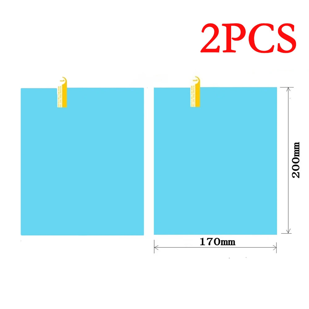 2Pcs Car Rearview Mirror Rainproof Films Stickers Auto Rainy Safety Driving Anti Fog Waterproof Protective Film Accessories