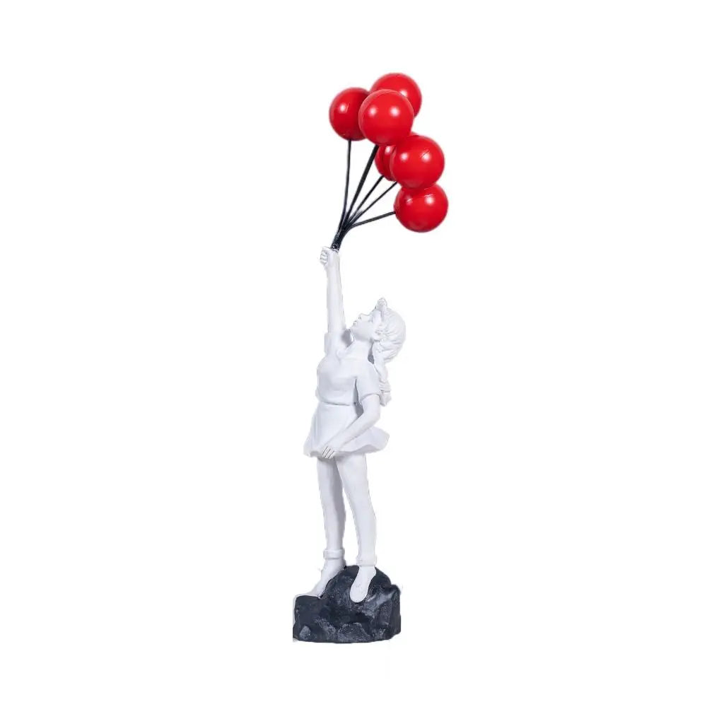 Resin Banksy Figurines for Interior Flower Thrower Statue Sculpture Home Desktop Decor Art Collection Objects