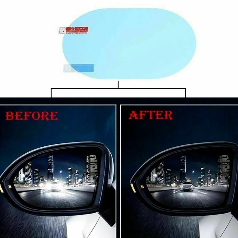 2Pcs Car Rearview Mirror Rainproof Films Stickers Auto Rainy Safety Driving Anti Fog Waterproof Protective Film Accessories