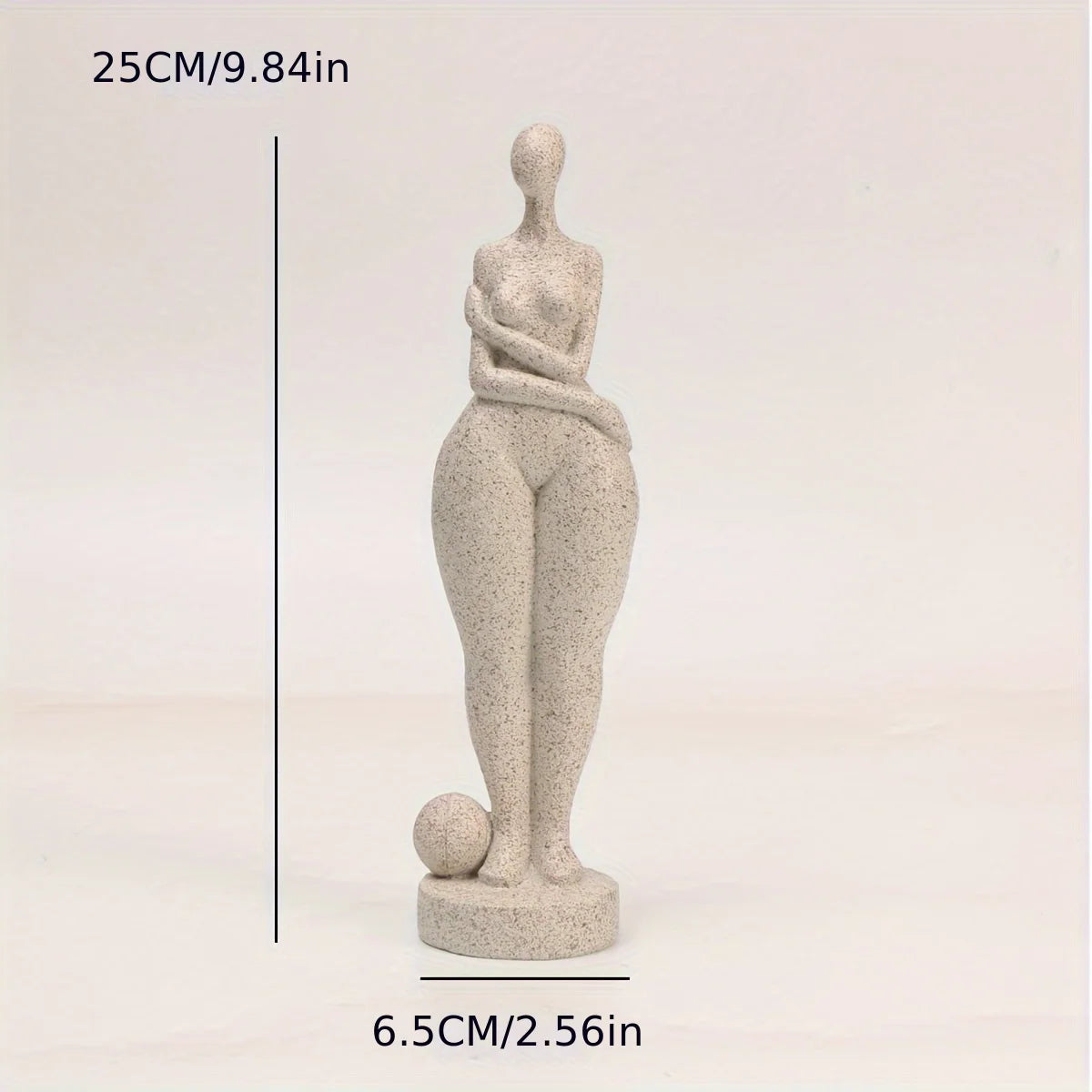 1pc, Sandstone Resin Chubby Woman Statue Handmade Sandstone Abstract Art Home Living Room Office Cabinet Tabletop Entryway Dec