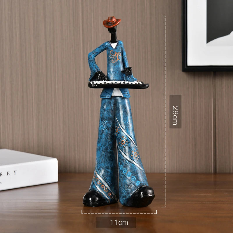 Creative American Band Decoration Musical Instrument Model Living Room Porch Study Nordic Arts And Crafts Statue Sculpture Home