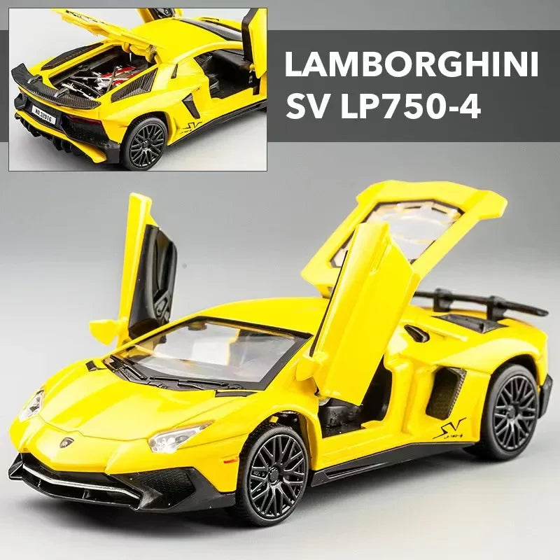 1:32 Lamborghinis SV LP750-4 Alloy Sports Car Model Diecast & Toy Metal Vehicle Simulation Car Model Collection Children's Gifts