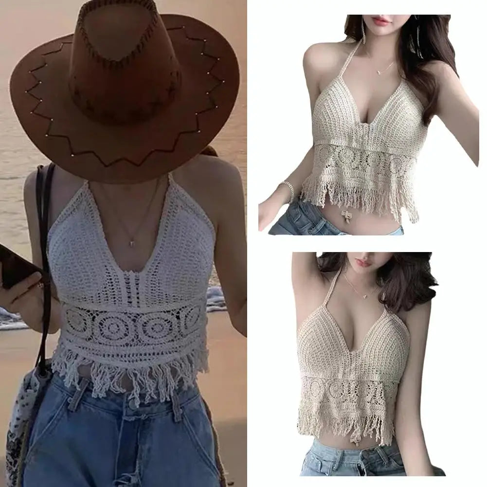 Stylish Cross Back Design Hollow Out T-Shirt For Women Cool Ice Silk Sexy Backless Holiday Cover Up Summer Women Clothing