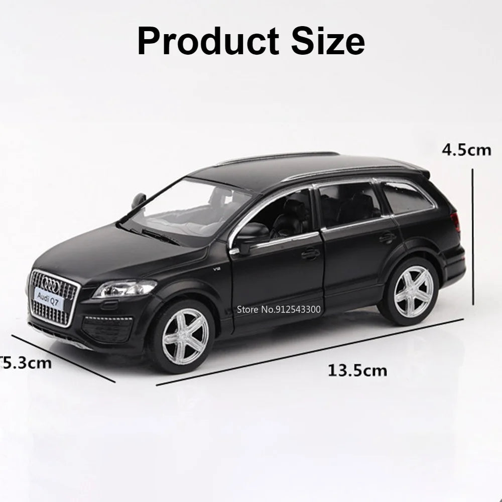 Scale 1:36 Audi Q7 SUV Model Car Toy Diecast Metal Doors Opened Pull Back Off Road Vehicle Models Toys Collection Kids Gifts